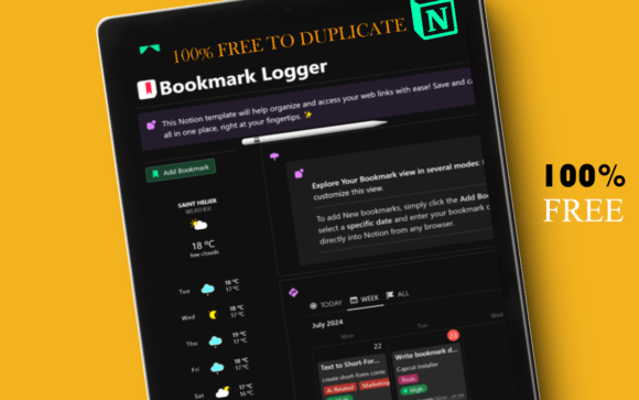 Download BOOKMARK LOGGER - 100% FREE TEMPLATE - Free Collection