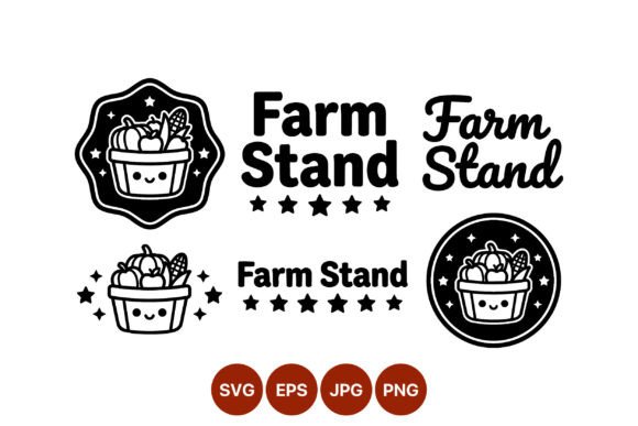 Download Farm Stand Cute Basket Vector - Premium Bundle